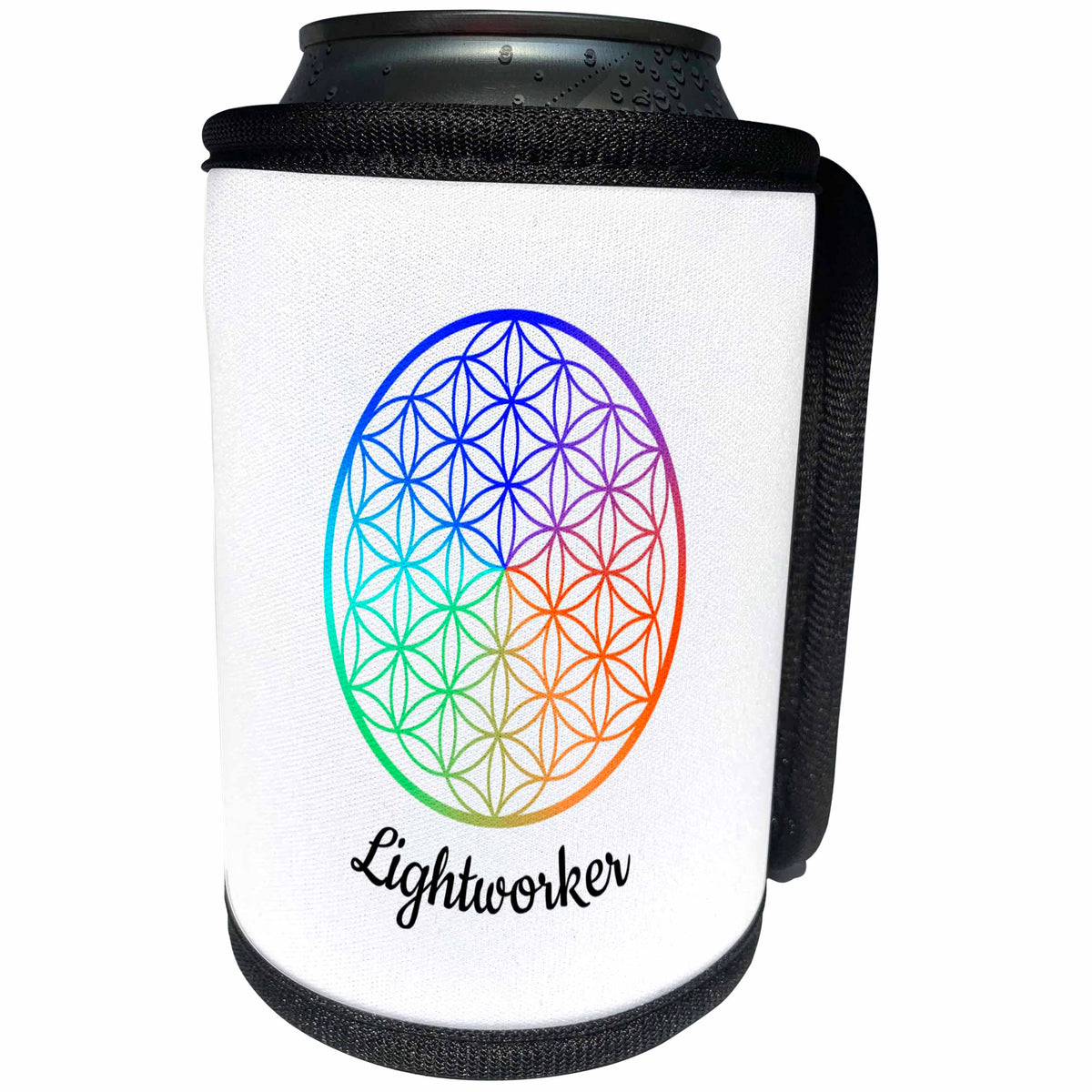3dRose Sacred Geometry Universal Pattern Symbol Lightworker - Can Cooler Bottle Wrap (cc_338285)