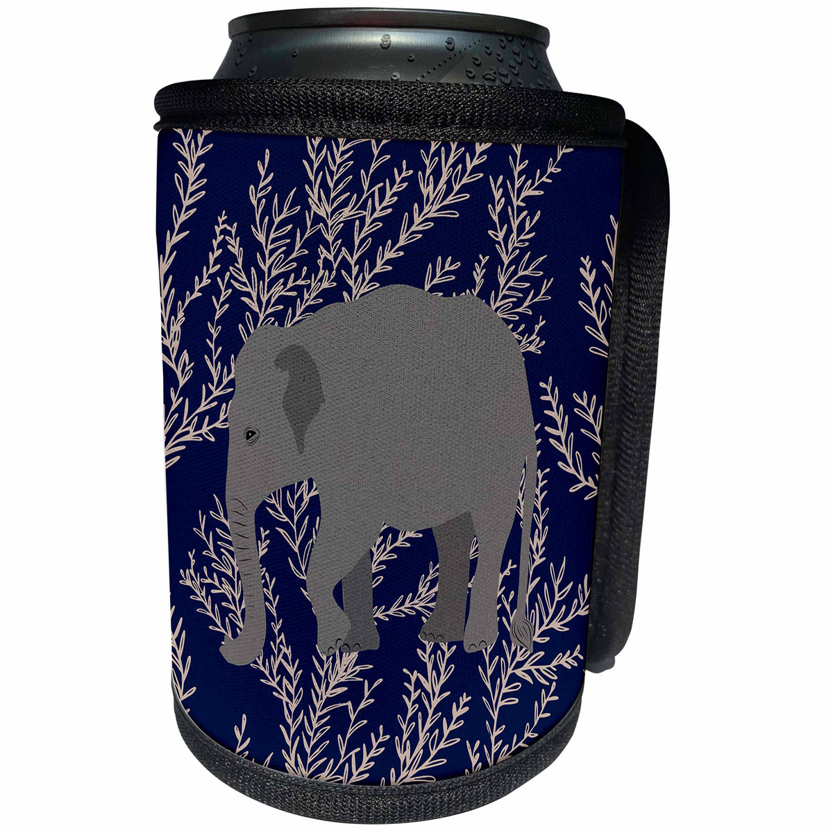 3dRose Asian Elephant and Vines - Can Cooler Bottle Wrap (cc_341429)
