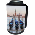 3dRose Italy, Venice. Gondolas on waterfront, San Giorgio... - Can Cooler Bottle Wrap (cc_344014)