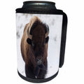 3dRose Danita Delimont - Bison - Bison winter bull. - Can Cooler Bottle Wrap (cc_345428)