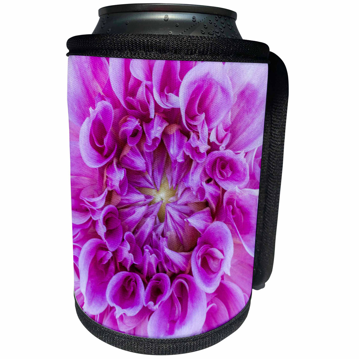 3dRose Oregon, Macro of a dahlia variety - Can Cooler Bottle Wrap (cc_346812)