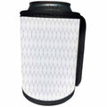 3dRose Silver Grey On White Optical Waves Repeat Pattern - Can Cooler Bottle Wrap (cc_347075)