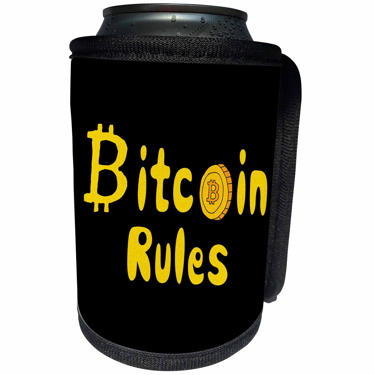 3dRose Funny Bitcoin Digital Currency Cryptocurrency Bitcoin... - Can Cooler Bottle Wrap (cc_347538)