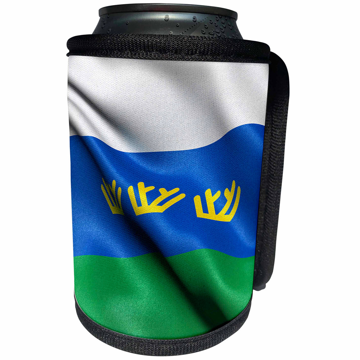3dRose Flag of Tyumen Oblast waving in the wind - Can Cooler Bottle Wrap (cc_347577)