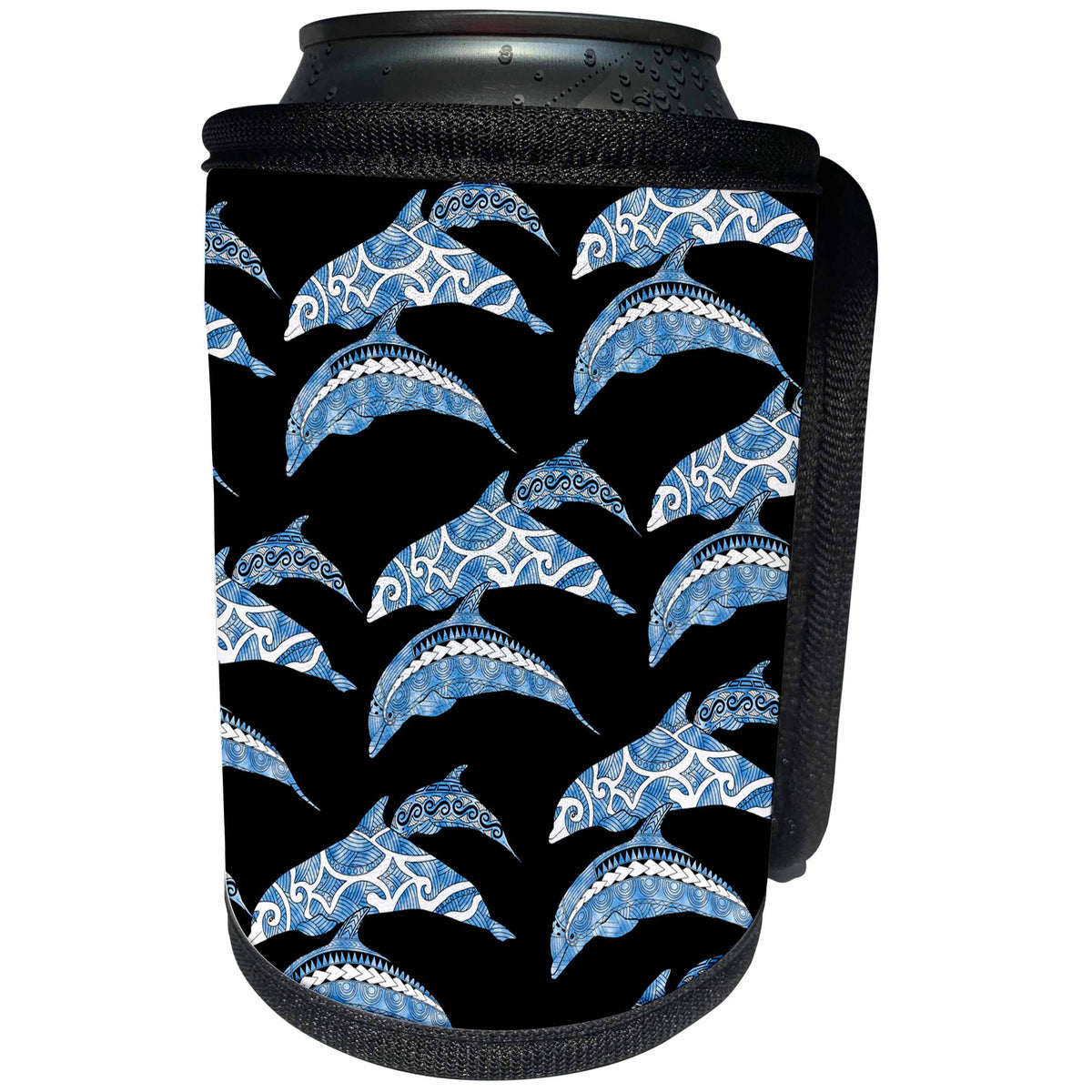 3dRose A pattern of tribal dolphins, great for anyone who... - Can Cooler Bottle Wrap (cc_350644)
