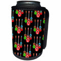 3dRose Tropical island ukulele pattern, great for island music... - Can Cooler Bottle Wrap (cc_350656)