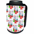 3dRose Tropical island musical ukulele pattern, for island... - Can Cooler Bottle Wrap (cc_350658)