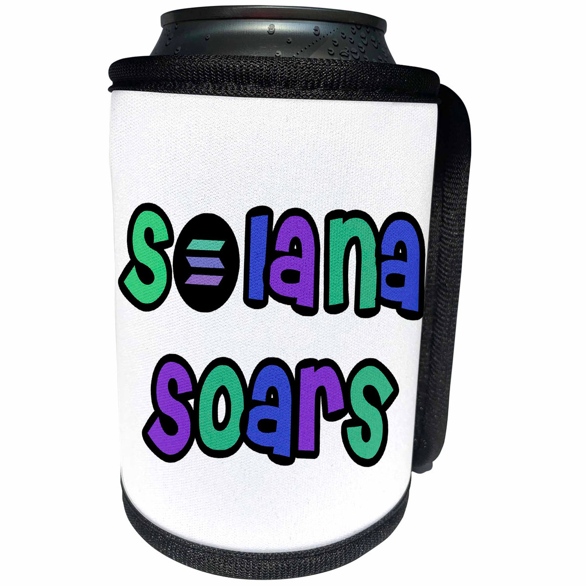 3dRose Cool Fun Solana Soars Cryptocurrency SOL Coin Crypto... - Can Cooler Bottle Wrap (cc_352139)