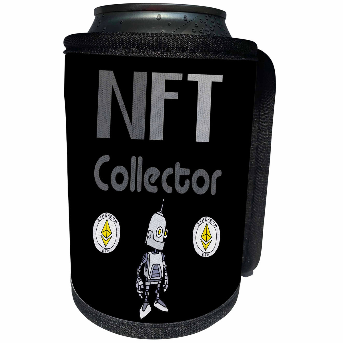 3dRose Cool Fun NFT Collector Non-fungible Robot Ether Crypto... - Can Cooler Bottle Wrap (cc_352144)