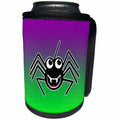 3dRose How cute is this little smiling spider Very cute - Can Cooler Bottle Wrap (cc_352948)