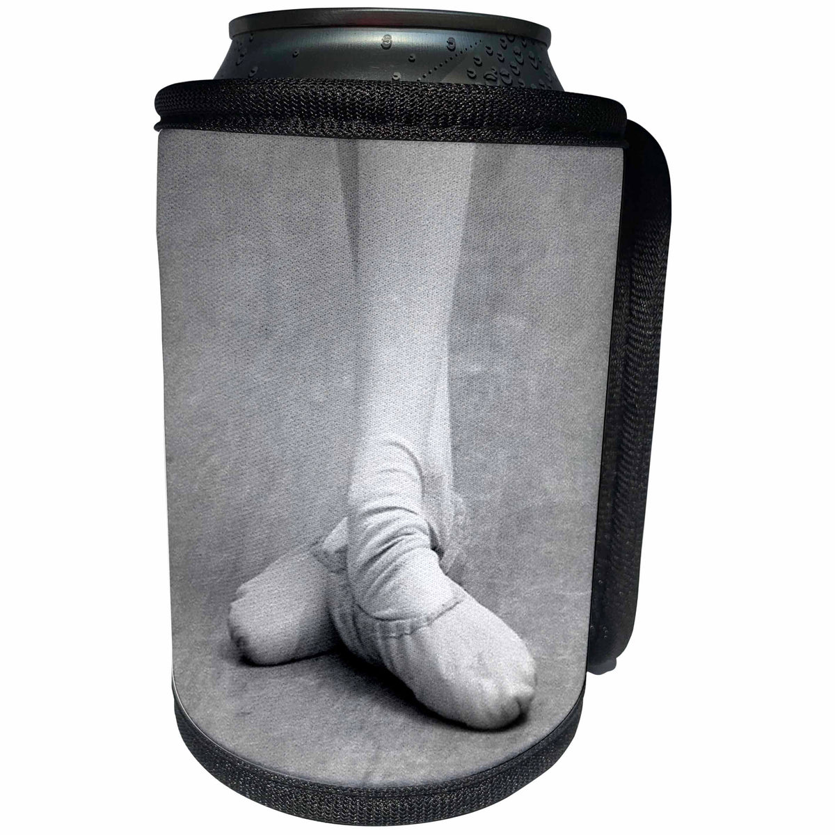 3dRose A young ballerina practicing her ballet positions - Can Cooler Bottle Wrap (cc_352954)