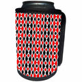 3dRose Bold Red Black and White Vertical Line Pattern - Can Cooler Bottle Wrap (cc_352988)