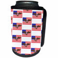 3dRose Patriotic eagle and flag symbols pattern for the USA. - Can Cooler Bottle Wrap (cc_353177)