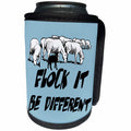 3dRose Flock It - Be Different - Can Cooler Bottle Wrap (cc_353235)