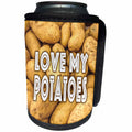 3dRose Image of Words Love My Potatoes - Can Cooler Bottle Wrap (cc_353637)