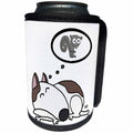 3dRose Funny Cute Bull Terrier Dog Dreaming of Chasing... - Can Cooler Bottle Wrap (cc_353658)