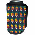 3dRose Pattern of gift boxes, mittens, green needles, stars,... - Can Cooler Bottle Wrap (cc_354482)