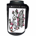 3dRose Pretty Fancy Butterfly Monogram Initial A - Can Cooler Bottle Wrap (cc_354712)