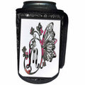 3dRose Pretty Fancy Butterfly Monogram Initial M - Can Cooler Bottle Wrap (cc_354722)
