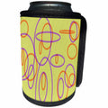 3dRose Image of Interwoven Shapes In Purple And Orange On... - Can Cooler Bottle Wrap (cc_355208)