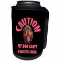 3dRose Caution My Dog Cant Hold Its Licker - Can Cooler Bottle Wrap (cc_356007)