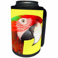 3dRose A Beautiful Bird Harlequin Macaw Portrait Vector - Can Cooler Bottle Wrap (cc_356227)