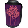 3dRose Stylized Mesh Effect Gentle Pink Roses - Can Cooler Bottle Wrap (cc_356641)