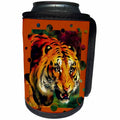 3dRose Bengal Tiger Vector With Decorative Circle Edge - Can Cooler Bottle Wrap (cc_356646)