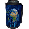 3dRose Planet earth needs our help pass on peace and pray for... - Can Cooler Bottle Wrap (cc_356693)