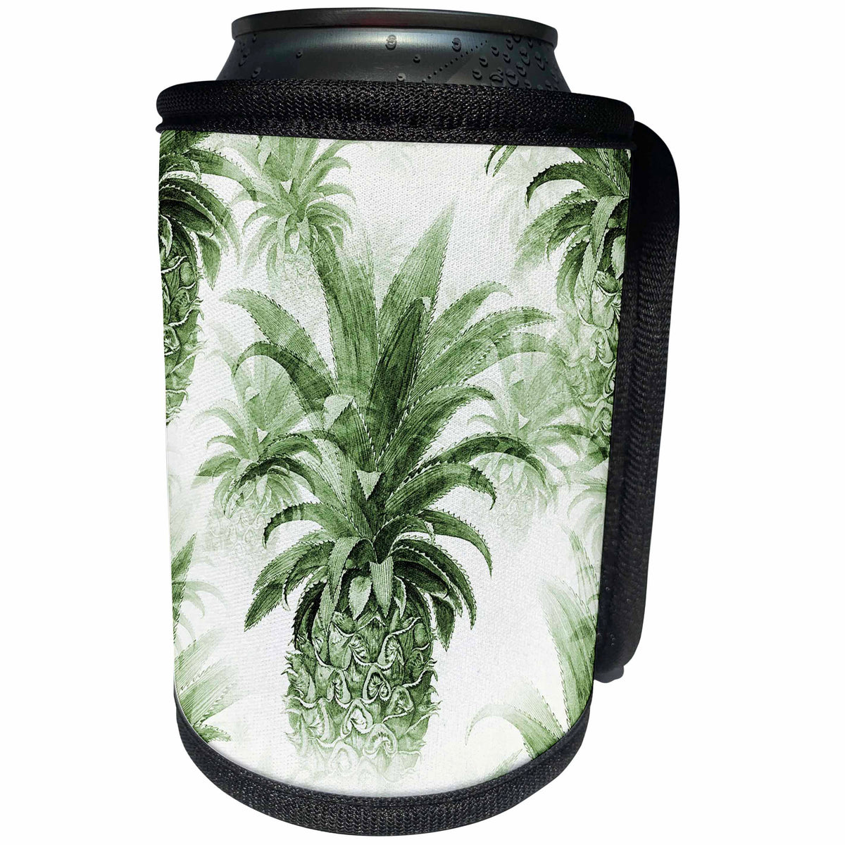 3dRose Image of Simple Black And White Dandelions - Can Cooler Bottle Wrap (cc_357718)
