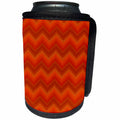 3dRose Orange horizontal chevron pattern - Can Cooler Bottle Wrap (cc_358165)