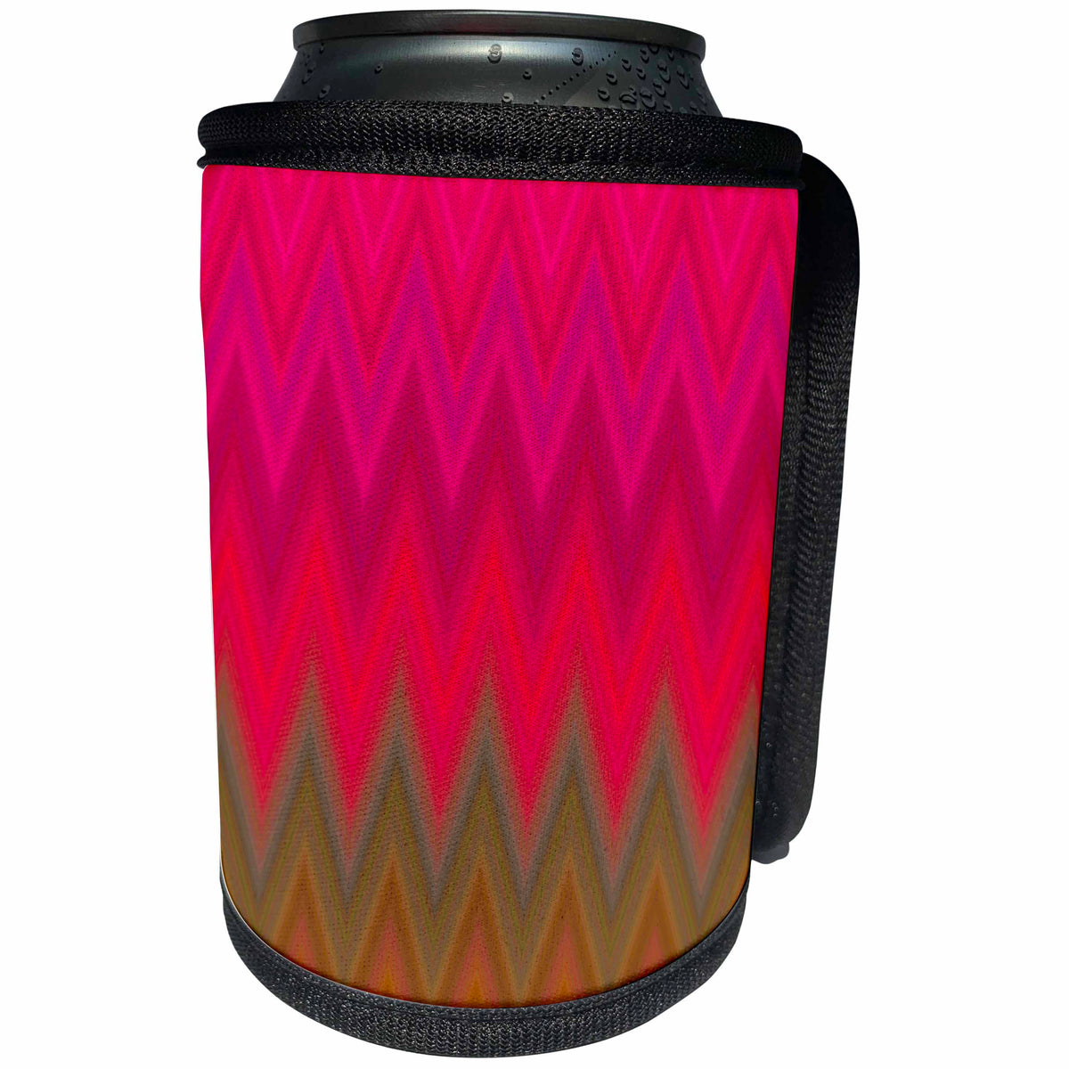 3dRose Abstract horizontal chevron design - Can Cooler Bottle Wrap (cc_358166)