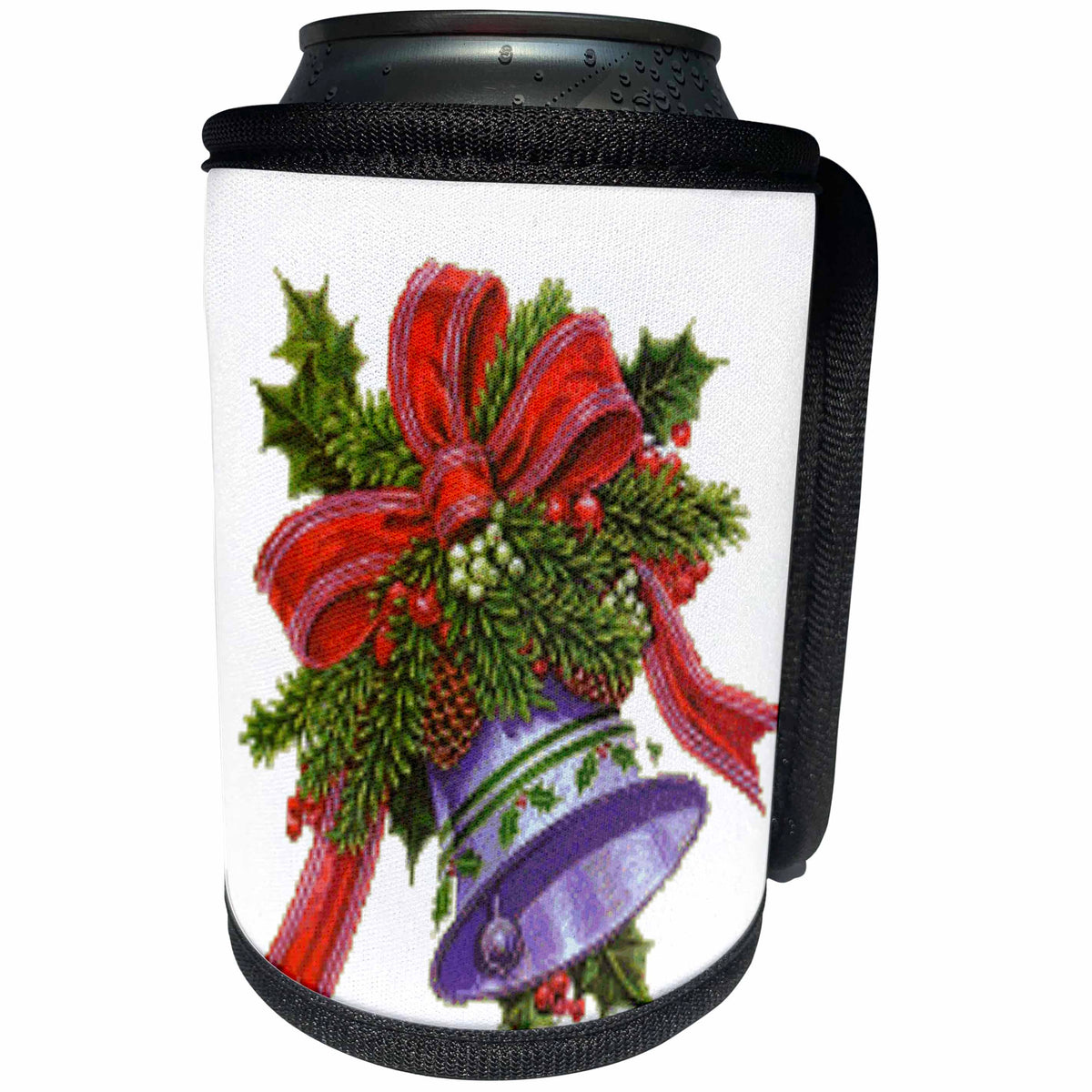 3dRose TNMGraphics Christmas - Christmas Bell With decorations - Can Cooler Bottle Wrap (cc_35817)