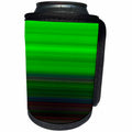 3dRose Green horizontal line pattern background design - Can Cooler Bottle Wrap (cc_358179)