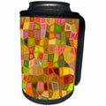 3dRose Colorful irregular rectangle mosaic background - Can Cooler Bottle Wrap (cc_358181)