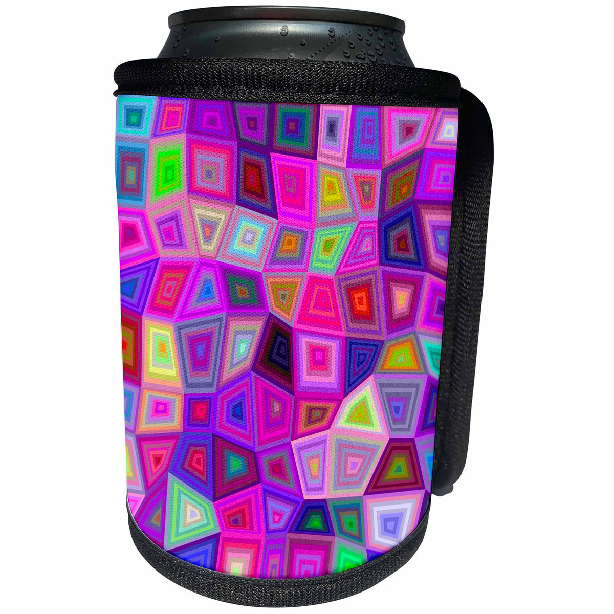 3dRose Multicolor irregular rectangle mosaic - Can Cooler Bottle Wrap (cc_358184)