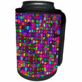 3dRose Abstract irregular rectangle mosaic background - Can Cooler Bottle Wrap (cc_358189)