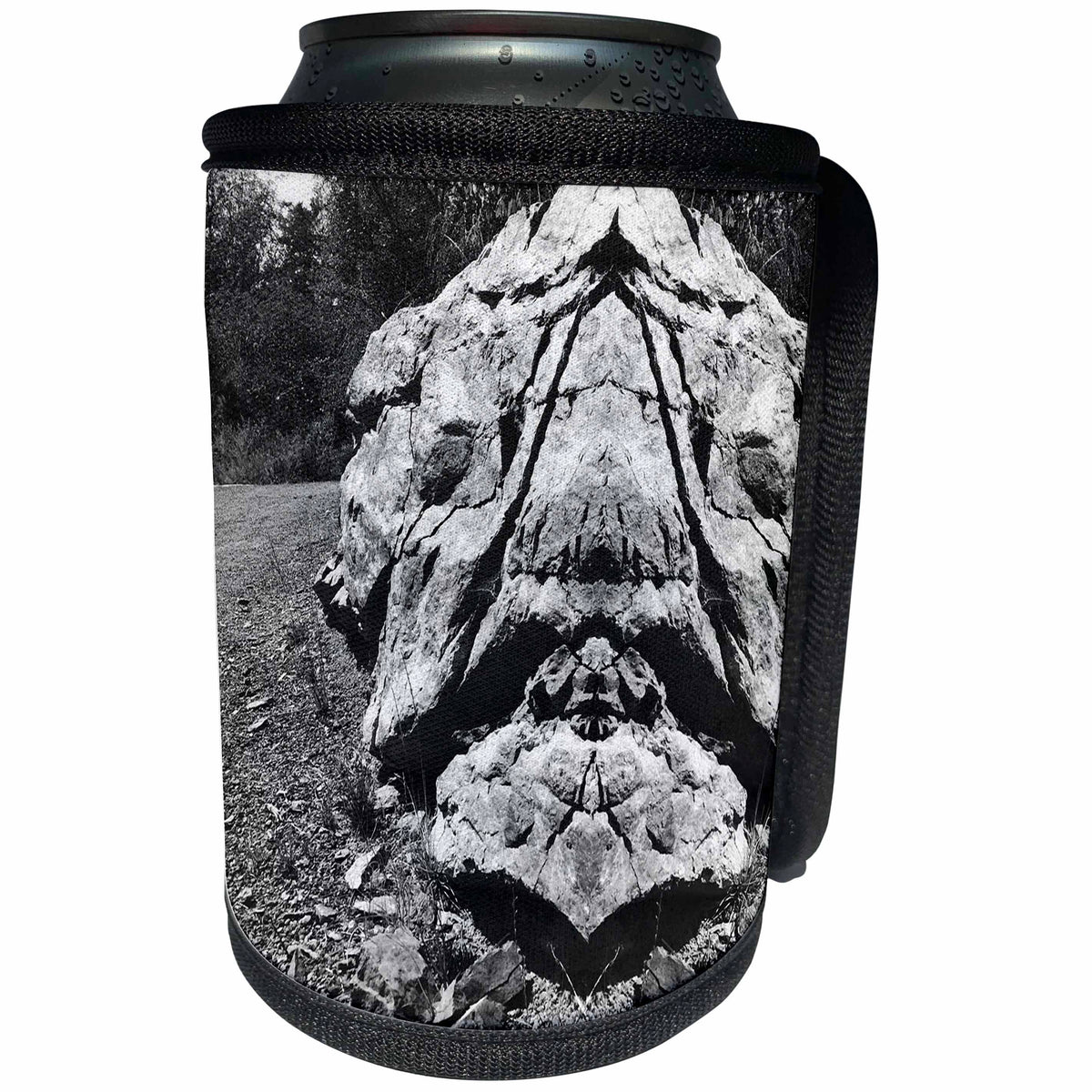 3dRose STONE FACE MIRROR PHOTO - Can Cooler Bottle Wrap (cc_358688)