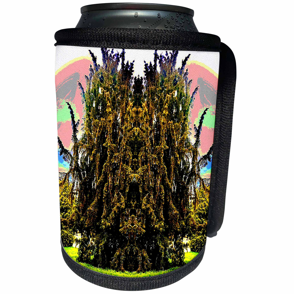 3dRose ELEGANT CONIFER MIRROR PHOTO - Can Cooler Bottle Wrap (cc_359004)