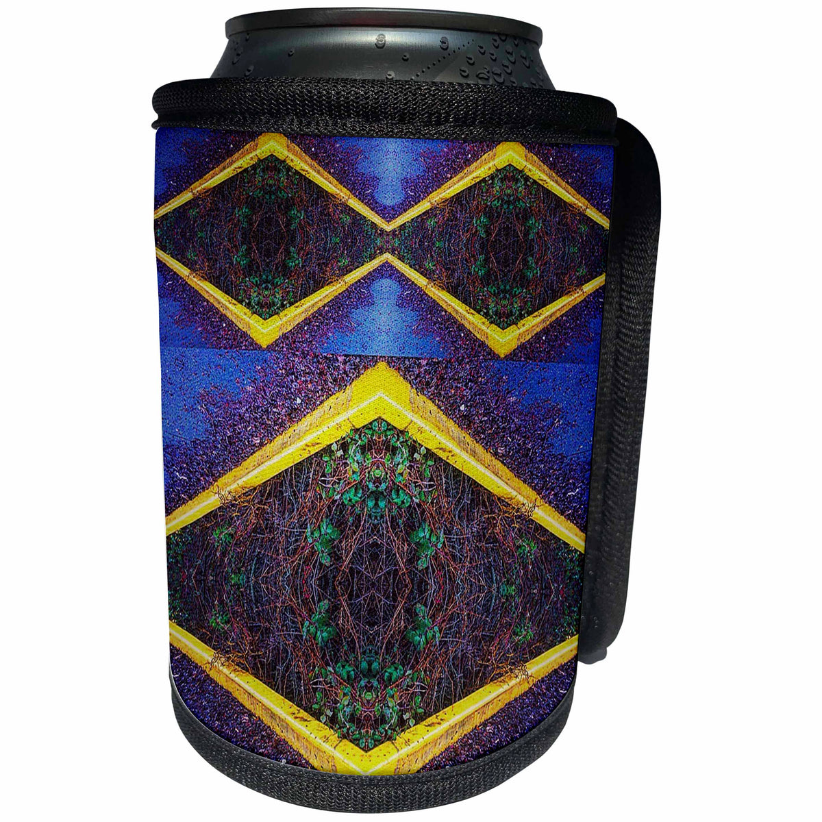 3dRose YELLOW FEATURES ABSTRACTED FACE PHOTO - Can Cooler Bottle Wrap (cc_359036)