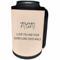 3dRose Image with a text Mom I love you and youre super long... - Can Cooler Bottle Wrap (cc_359706)