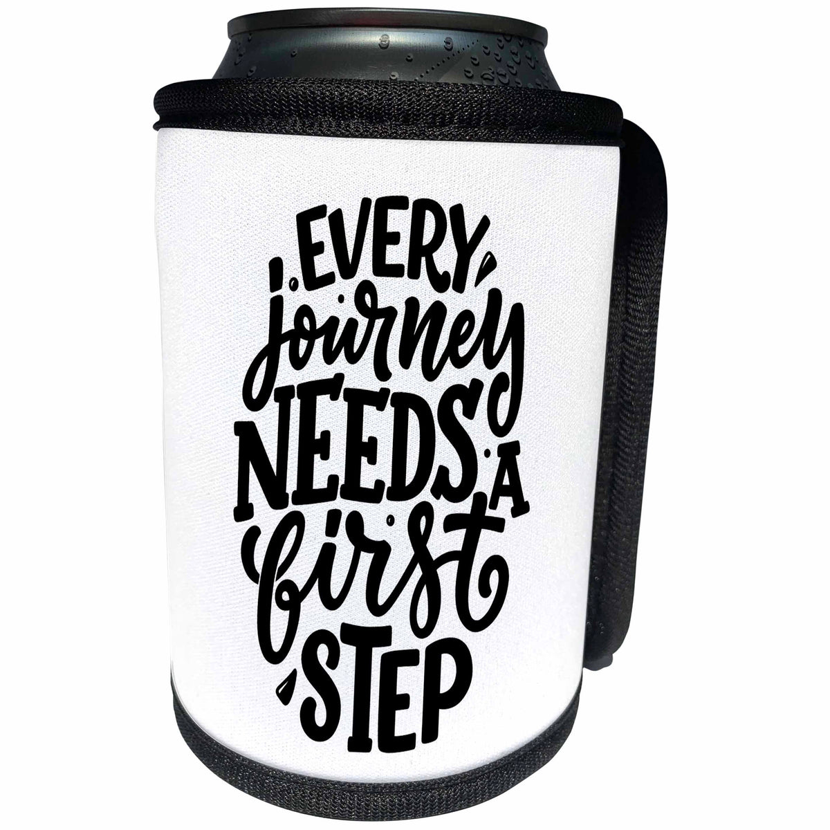 3dRose Every Journey Needs A First Step Mental Health... - Can Cooler Bottle Wrap (cc-360438)
