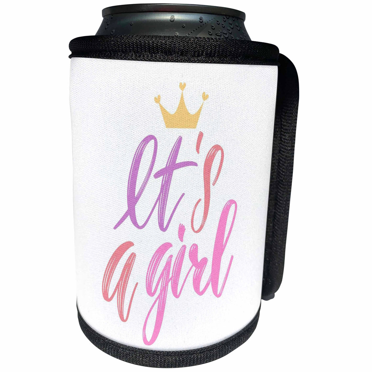 3dRose Pink Baby Shower It is A Girl - Can Cooler Bottle Wrap (cc-360457)