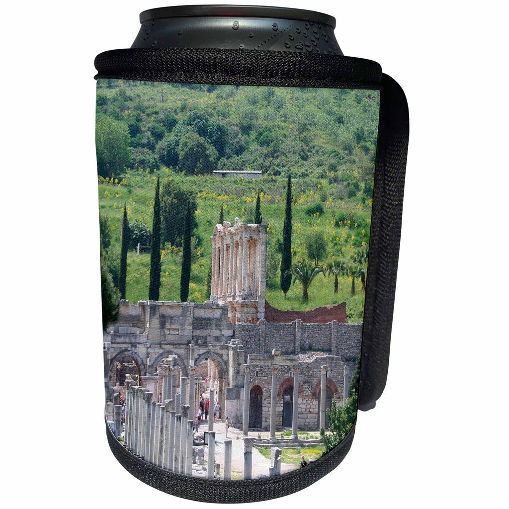 3dRose Harbour Street Towards Celsus Library, Ephesus Turkiye - Can Cooler Bottle Wrap (cc-360960)
