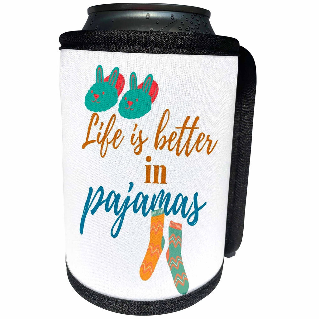 3dRose Cute and Creative for Sleeping Quotes - Can Cooler Bottle Wrap (cc-361173)