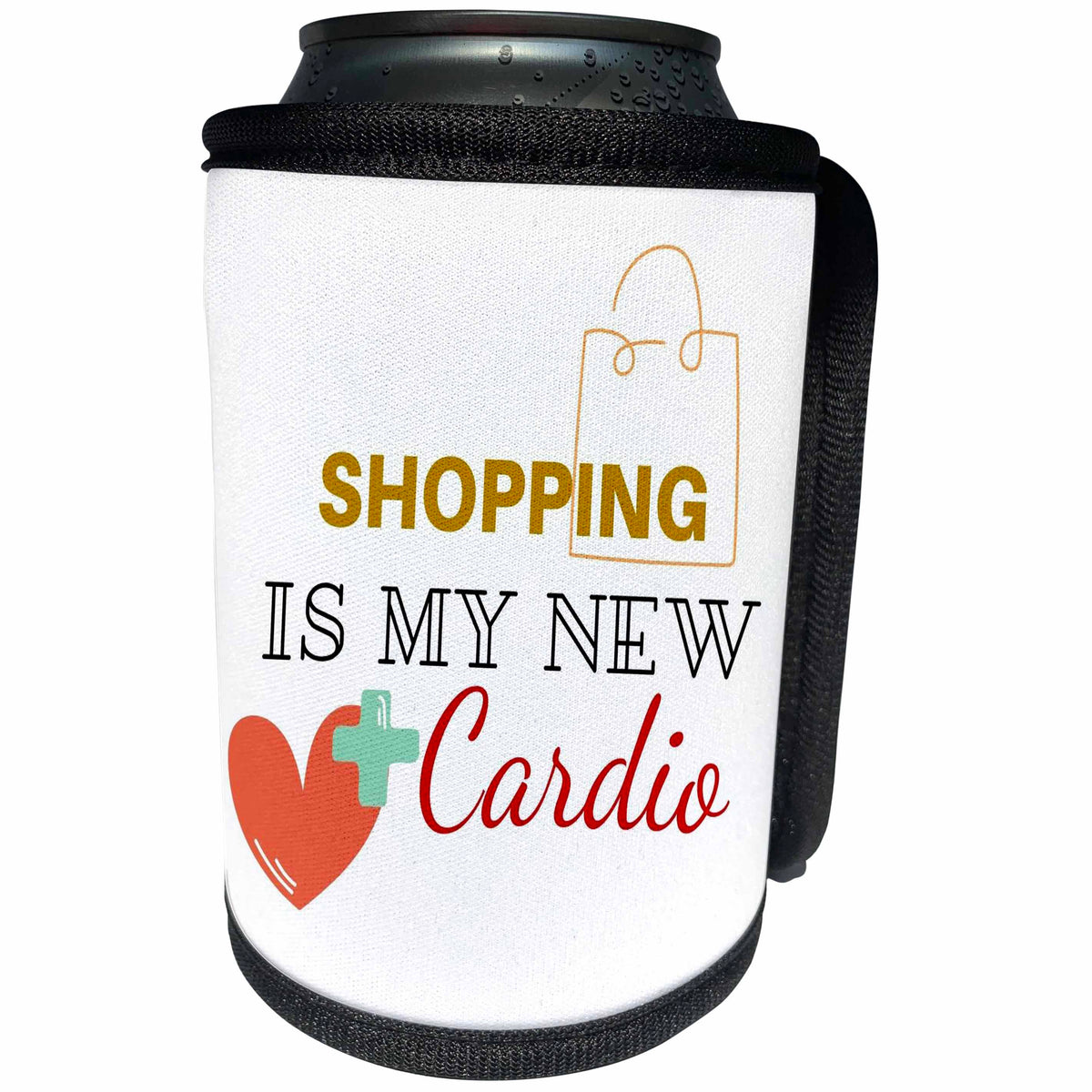 3dRose Create Quotes about Shopping - Can Cooler Bottle Wrap (cc-361190)