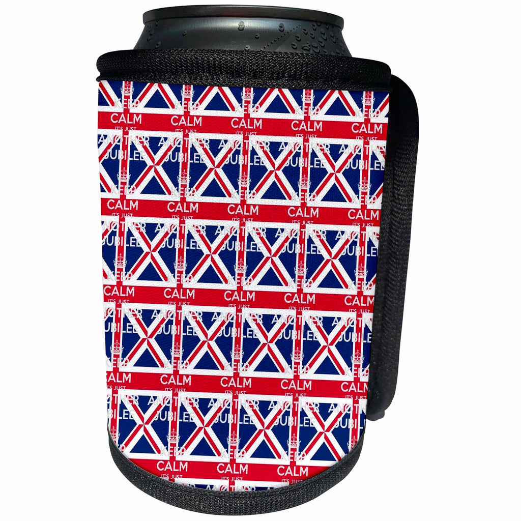 3dRose Keep Calm Its Just Another Jubilee Pale Greyish Text On... - Can Cooler Bottle Wrap (cc-361213)