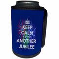 3dRose Keep Calm Its Just Another Jubilee With Firework Effect - Can Cooler Bottle Wrap (cc-361217)