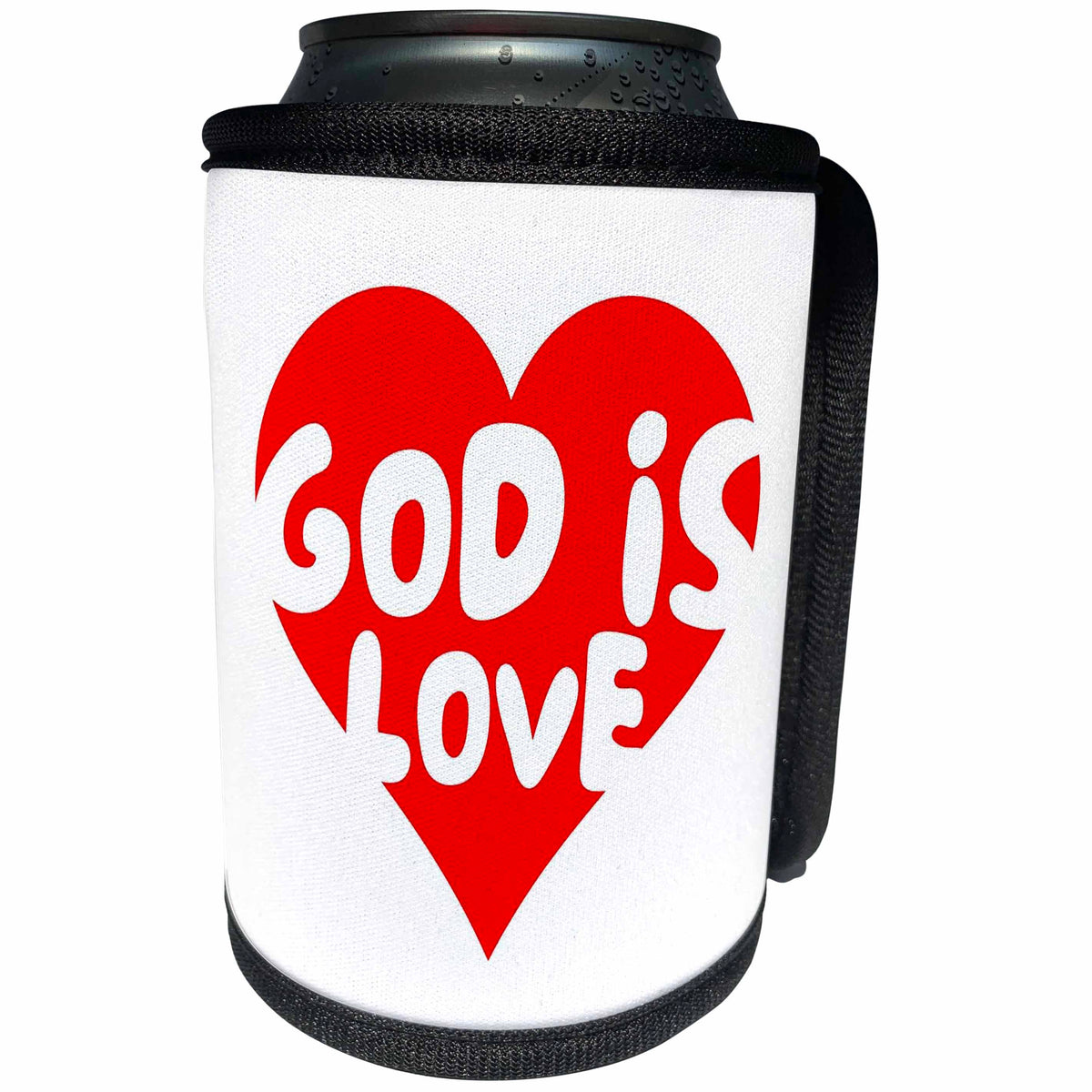 3dRose 3dRose - Rosette - Bible Verse - God Is Love - Can Cooler Bottle Wrap (cc-361601)