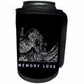 3dRose 3dRose - Rosette - Black Mood - Memory Loss. Waves - Can Cooler Bottle Wrap (cc-361893)